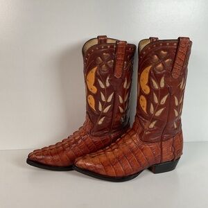Cuadra Alligator Tail Cowgirl Boots | Butterfly Inlay | Men’s 7 | Women’s 8